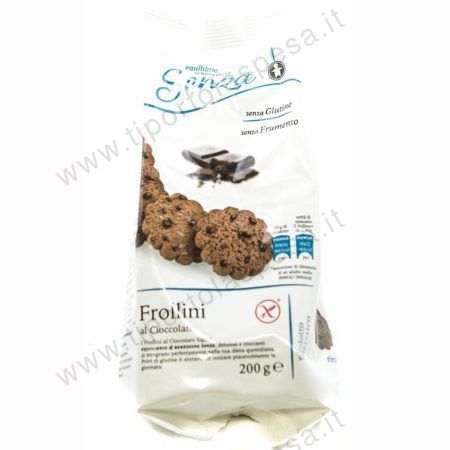Biscotti frollini al cioccolato no glutine Linea Senza