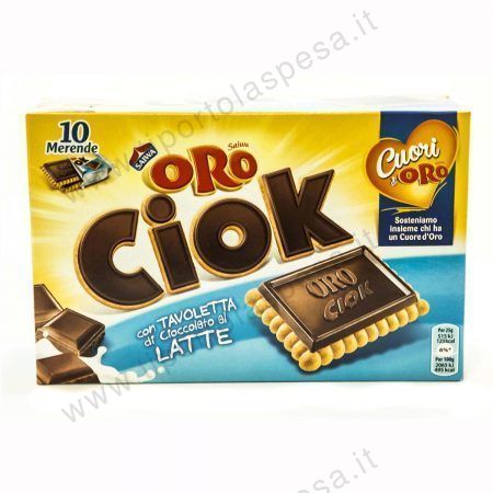 Biscotti oro ciok saiwa latte gr.250