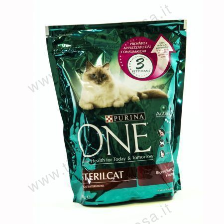 Croccantini manzo e frumento gatto sterilizzato One