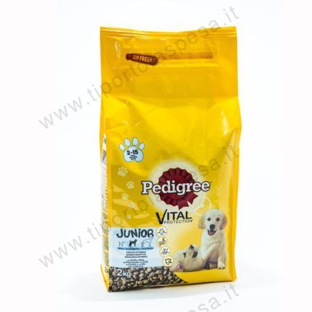 Croccantini pollo e riso cane junior Pedigree
