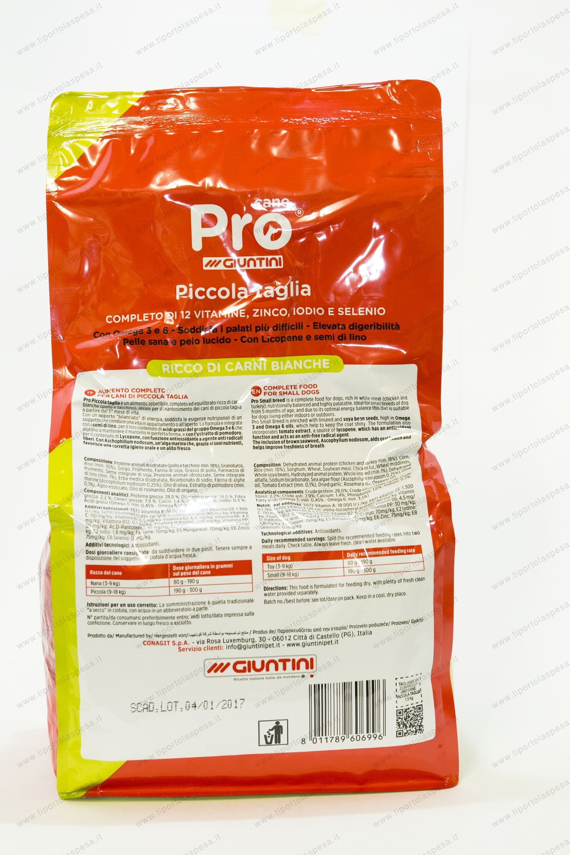 Crocchette per cani piccola taglia Giuntini kg.1,5 - immagine 2