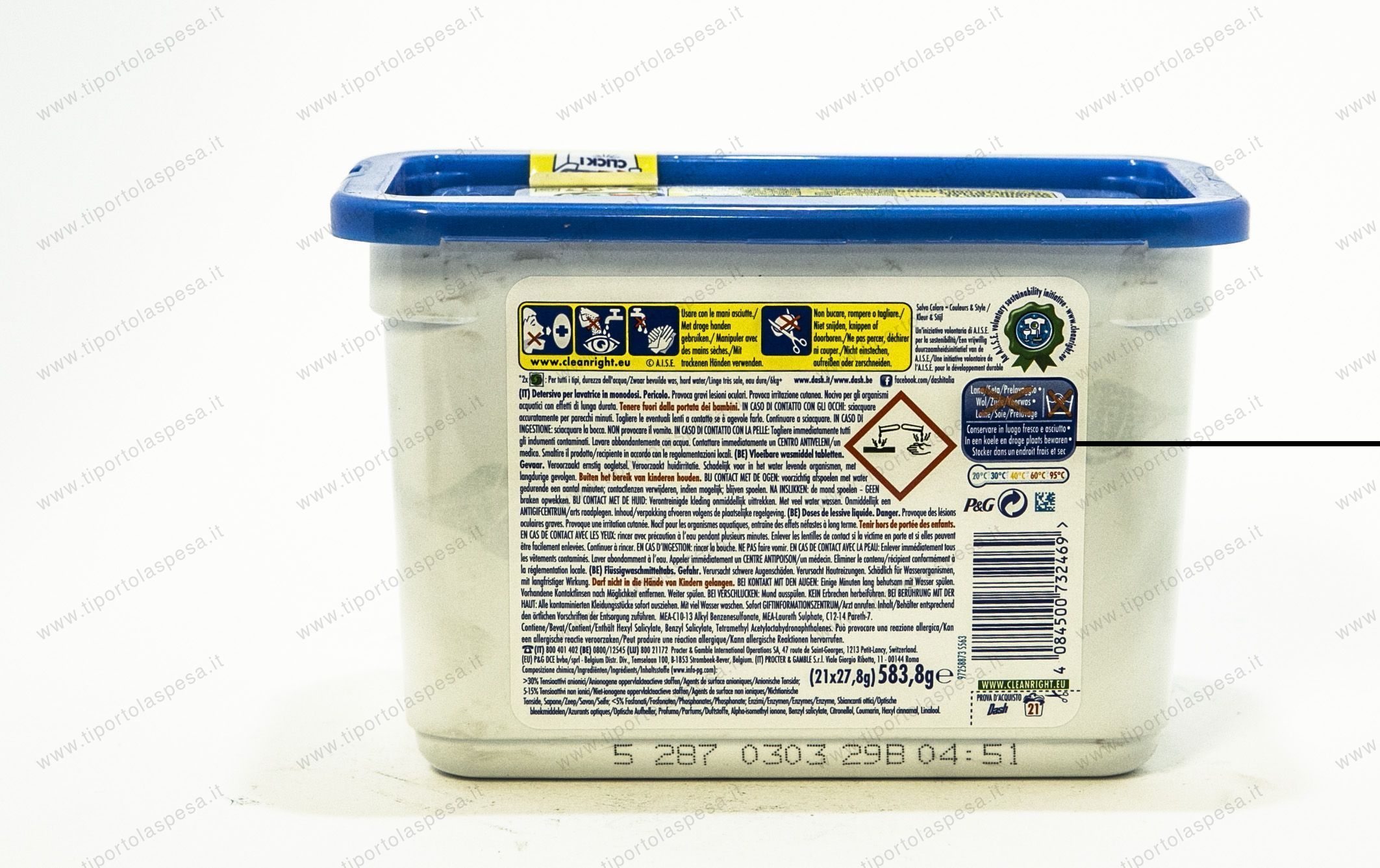 Detersivo lavatrice colorati ecodosi 3 in 1 Dash - immagine 2