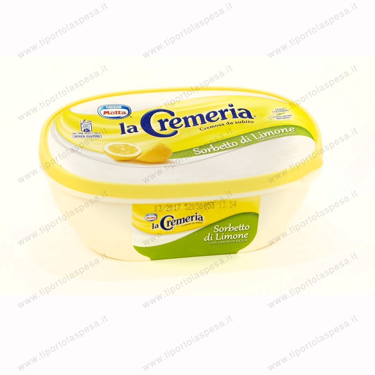 Vaschetta gelato La Cremeria Motta sorbetto limone gr.500