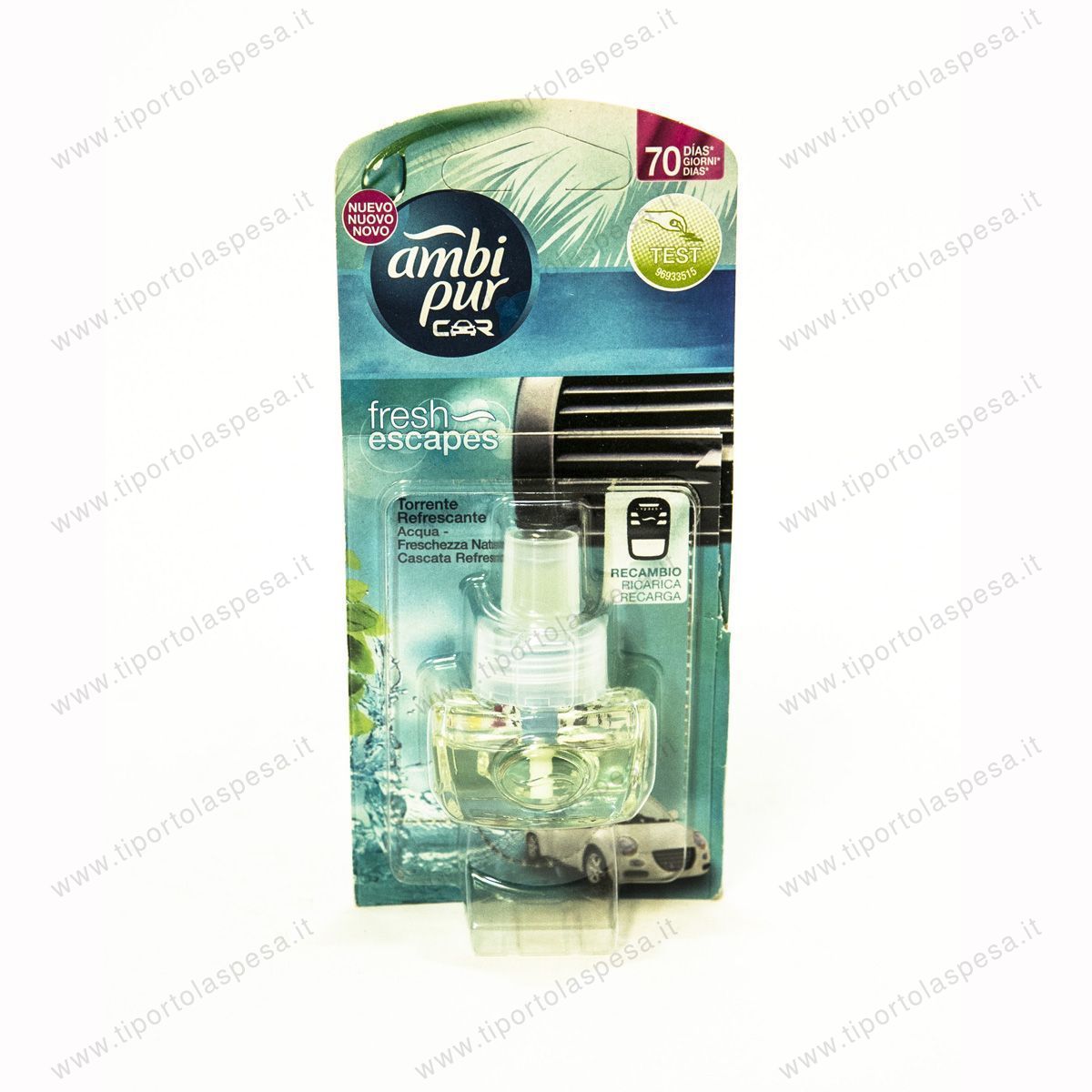 Deodorante auto naturale ricarica Ambipur car