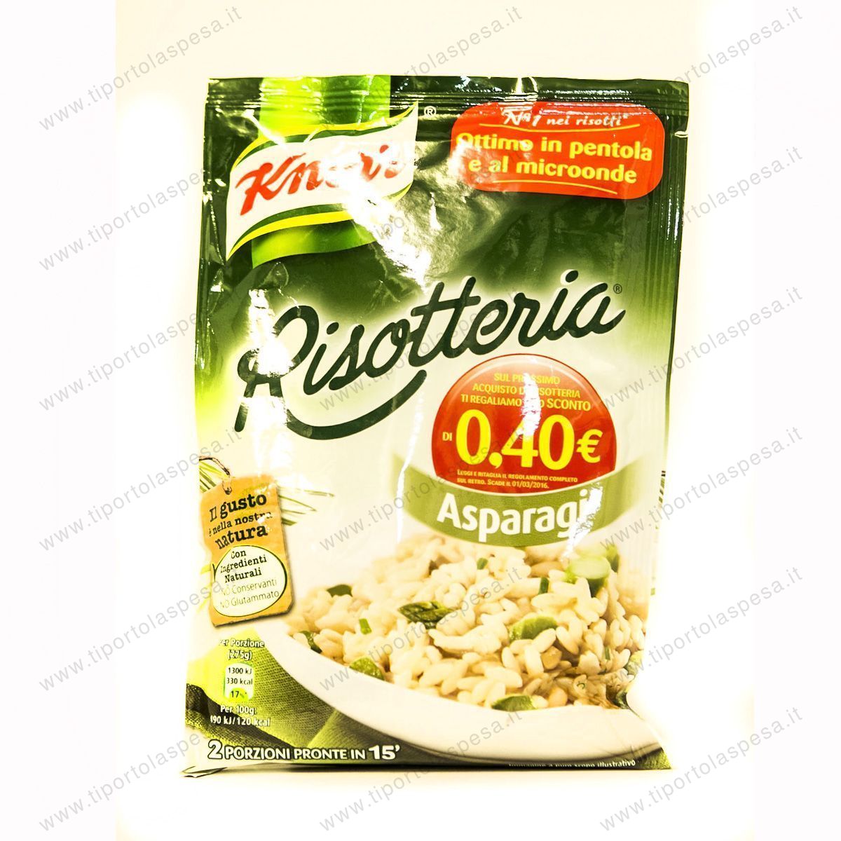 Risotto asparagi busta Knorr www.tiportolaspesa.it