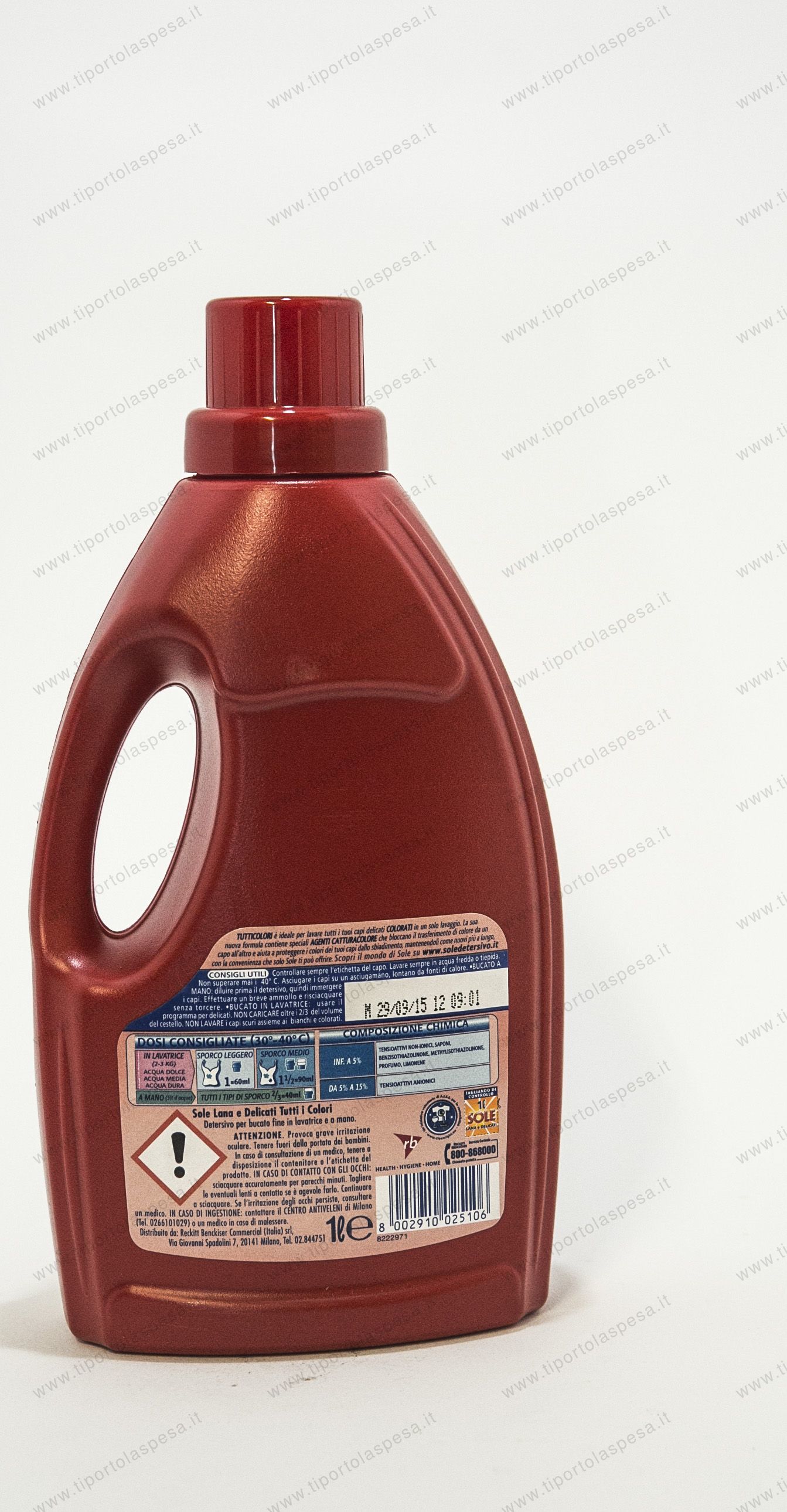 Detersivo bucato mano e lavatrice Sole lana e delicati colorati - immagine 2