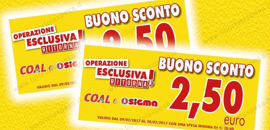 Buoni sconto: Operazione esclusiva ritorna!