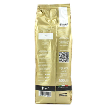 Caffè oro in grani Saccaria gr.500 - immagine 2