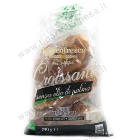 Cornetti croissant pasta sfoglia no olio palma x 6 gr.240