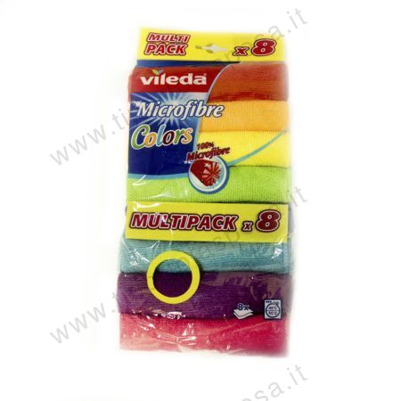 Panni Vileda microfibre colori multipack x 8