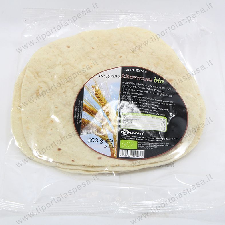 Piadina grano khorasan bio x 3 Brunori