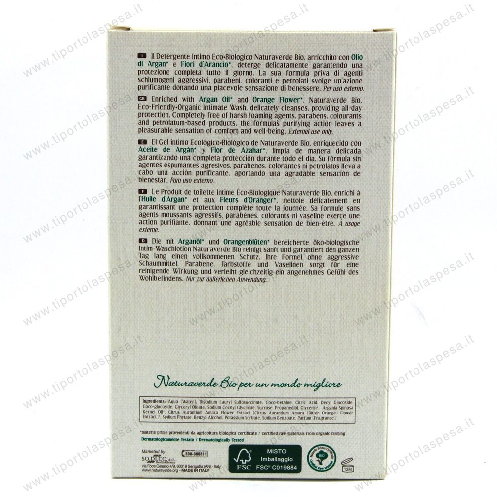 Detergente intimo rinfrescante Naturaverde Bio - immagine 3
