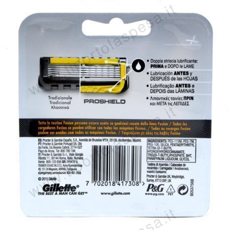 Lamette barba Gillette proshield 3 pz. - immagine 2