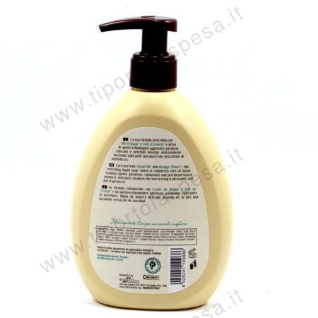 Sapone liquido olio d'argan e fiori d'arancio Naturaverde Bio - immagine 2