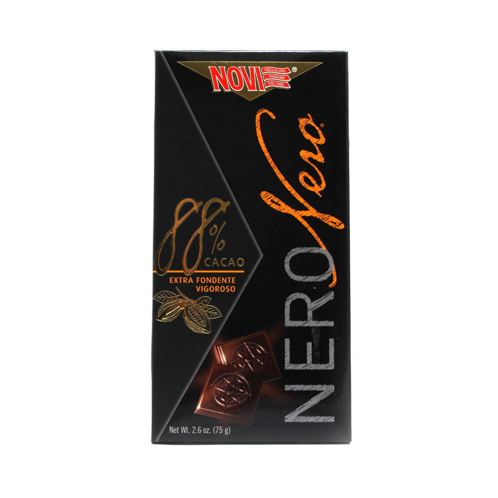 Tavoletta cioccolato Nero Novi 88% cacao fondente vigoroso gr.75