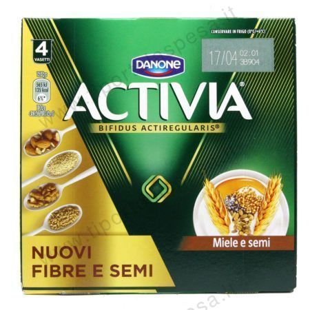 Yogurt fibre con semi e miele Activia Danone