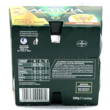 Yogurt fibre con semi e miele Activia Danone - immagine 3