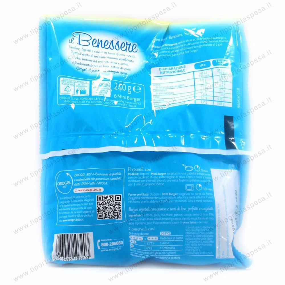Miniburger panati benessere Orogel gr.240 - immagine 2