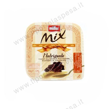 Yogurt arancia e cialdine cioccolato intrigante Muller mix
