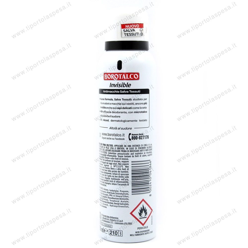 Deodorante spray Borotalco Roberts invisible - immagine 2
