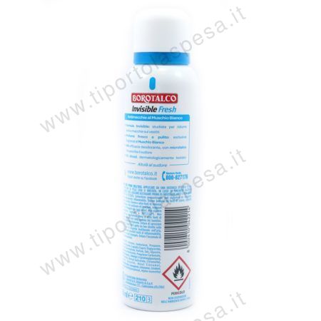 Deodorante spray Borotalco Roberts invisible fresh - immagine 2