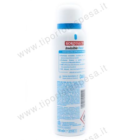 Deodorante spray Borotalco Roberts invisible fresh - immagine 3