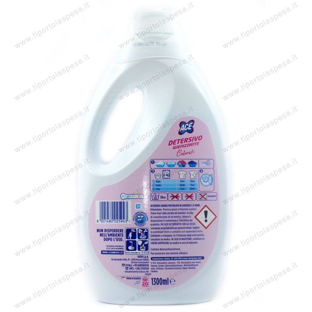 Detersivo igienizzante Ace colorati - immagine 2