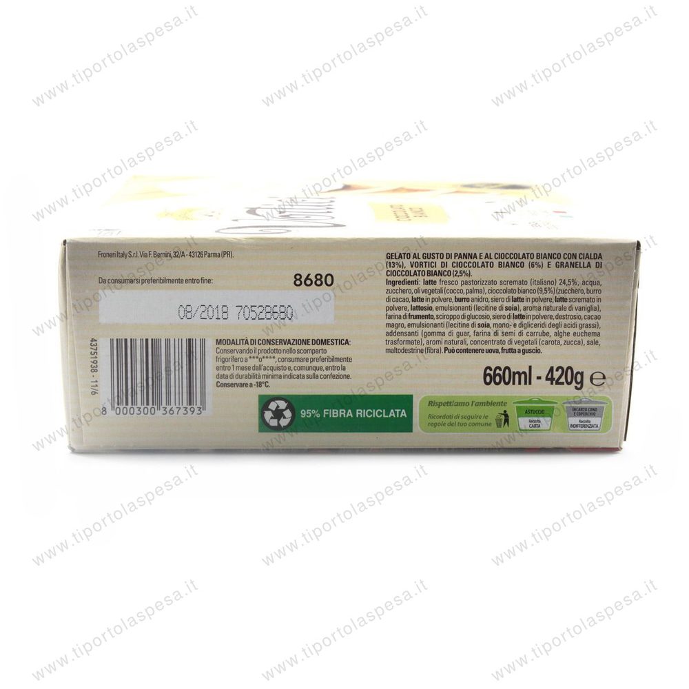 Gelato Vortici cioccolato bianco Antica Gelateria del Corso x 6 - immagine 2