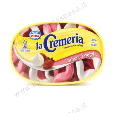 Vaschetta gelato La Cremeria Motta panna e fragola gr.500