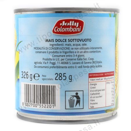Mais dolce sottovuoto Jolly Colombani gr.326 - immagine 2
