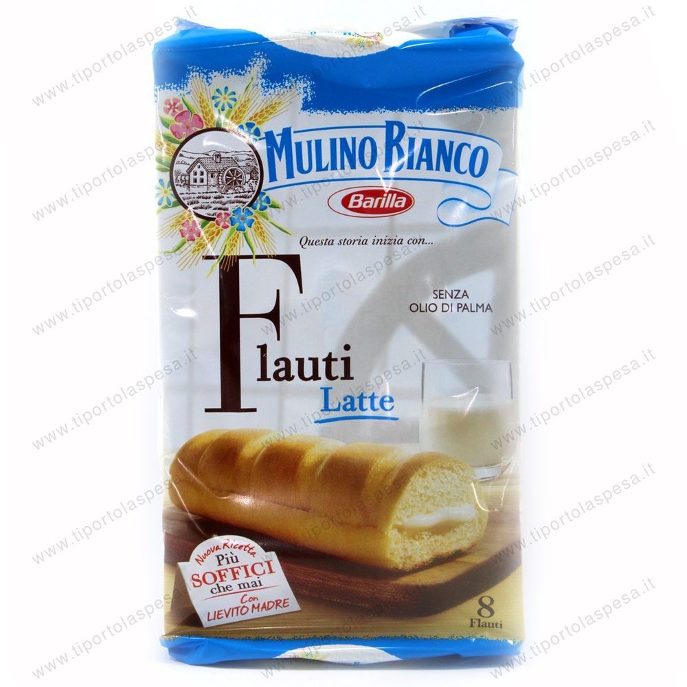 Merendine flauti al latte Mulino Bianco Barilla x 8