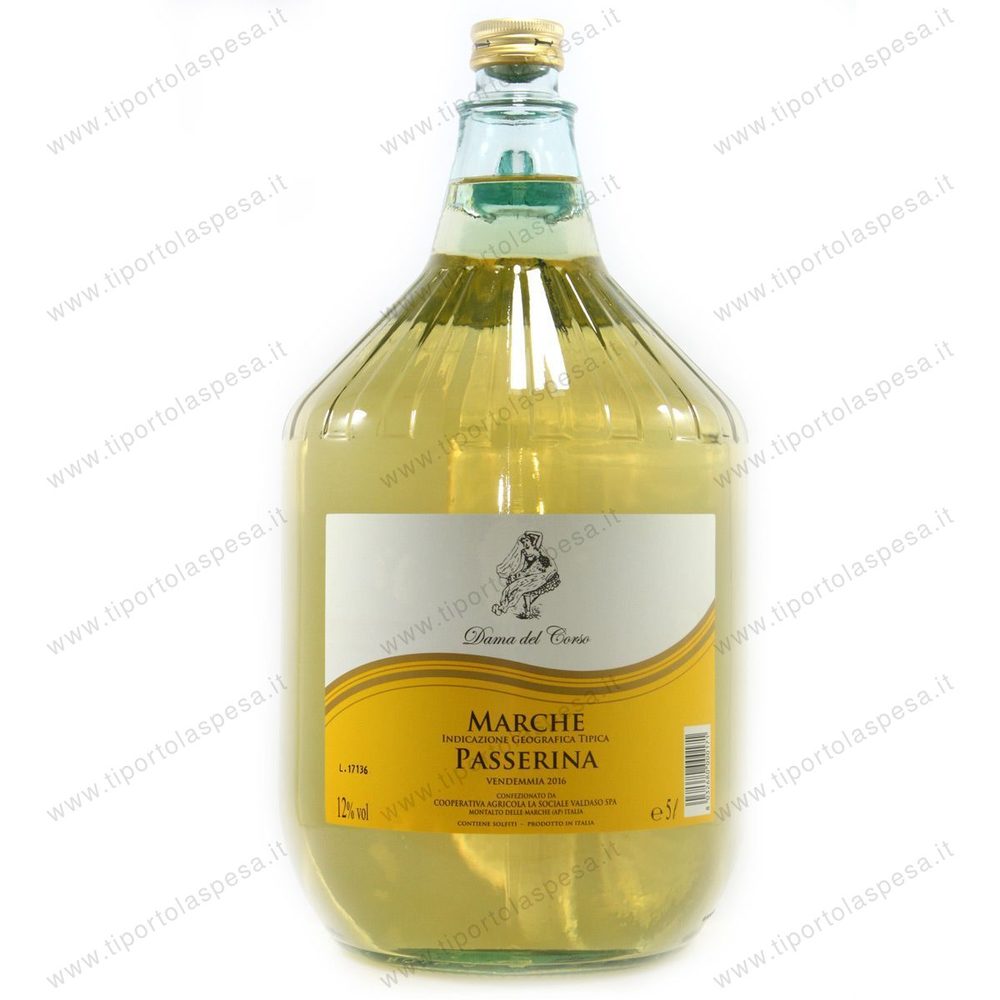 Vino bianco passerina Marche igt Dama del Corso lt.5