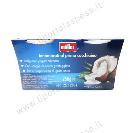 Müller Yogurt Cremoso Cocco in Pezzi, 2 x 125g : : Alimentari e  cura della casa