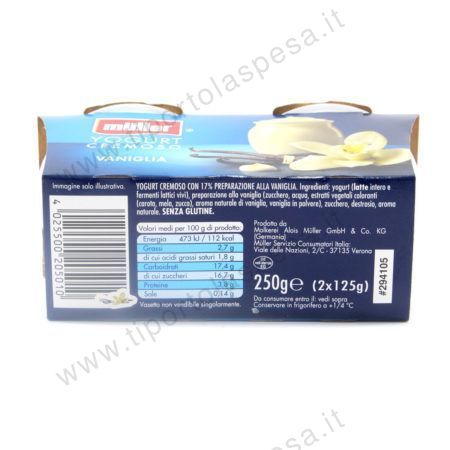 Yogurt cremoso vaniglia Muller x 2 - immagine 2