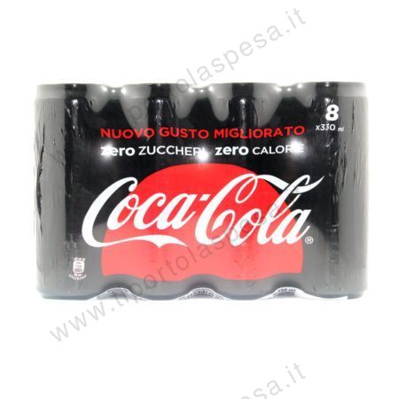 Coca Cola zero lattina cl.33 x 8