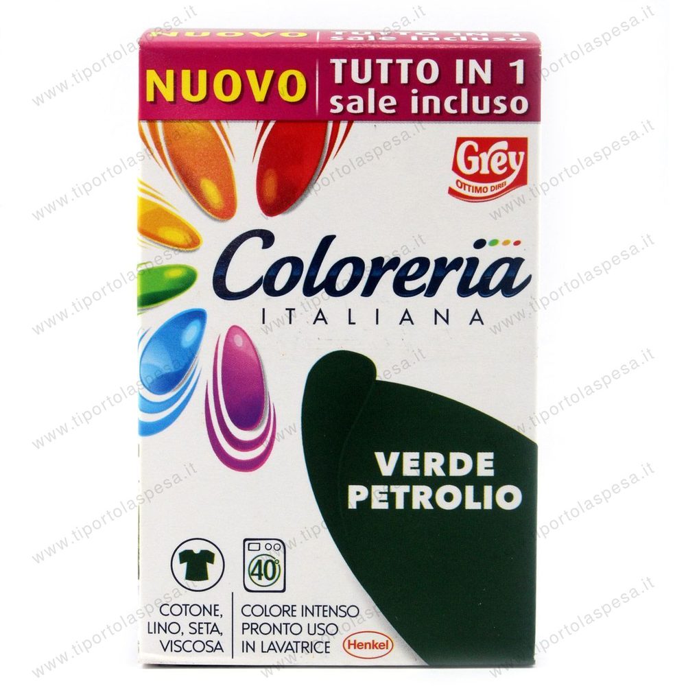 Colorante per tessuti Coloreria italiana verde petrolio