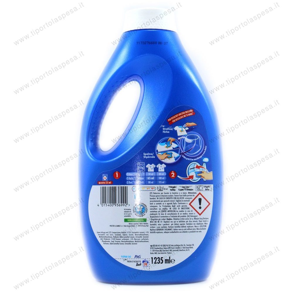 Detersivo Dash liquido lavatrice colore 19 misurini - immagine 2