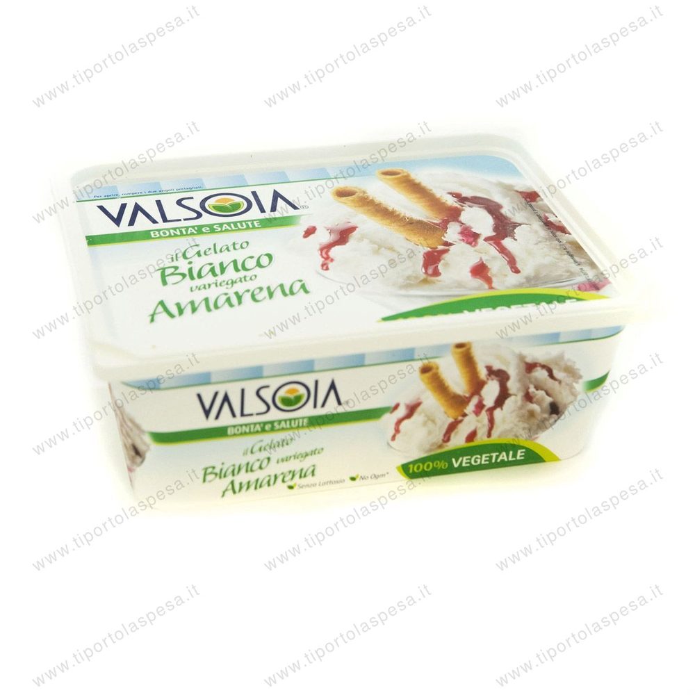 Gelato bianco amarena vaschetta Valsoia