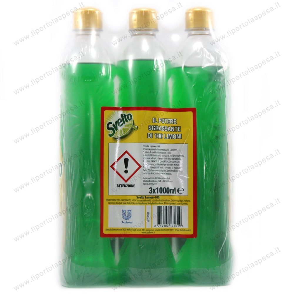 Detersivo stoviglie a mano limone Svelto lt.1x3 - immagine 2