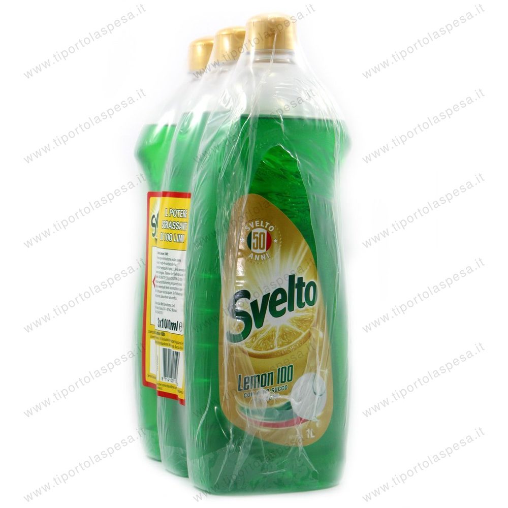 Detersivo stoviglie a mano limone Svelto lt.1x3