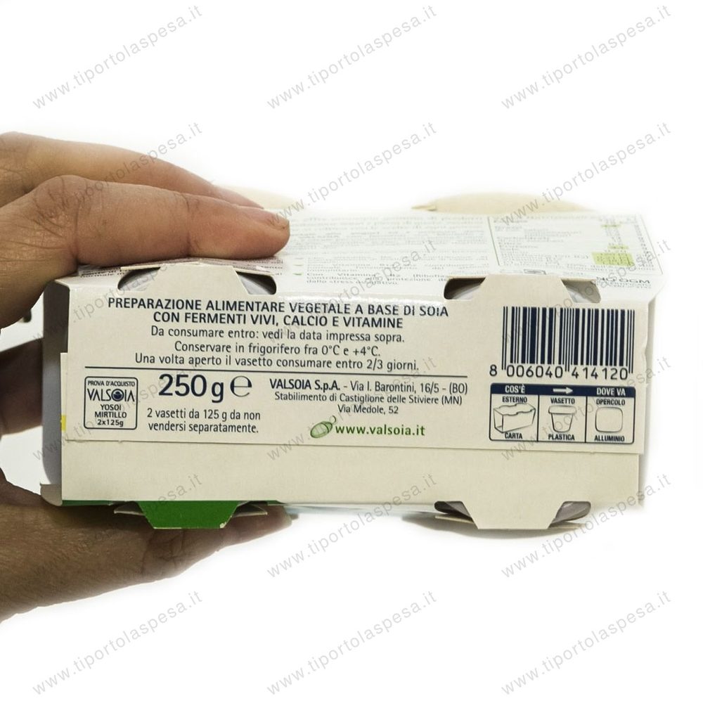 Yogurt yosoi mirtillo Valsoia gr.125 x 2 - immagine 2