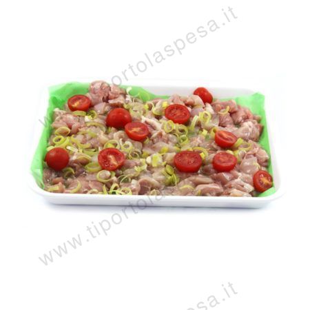Straccetti pollo, pomodorini, porro gr.500 circa - immagine 2