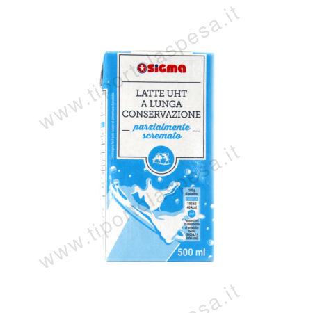 Latte parzialmente scremato uht ml.500 linea Sigma