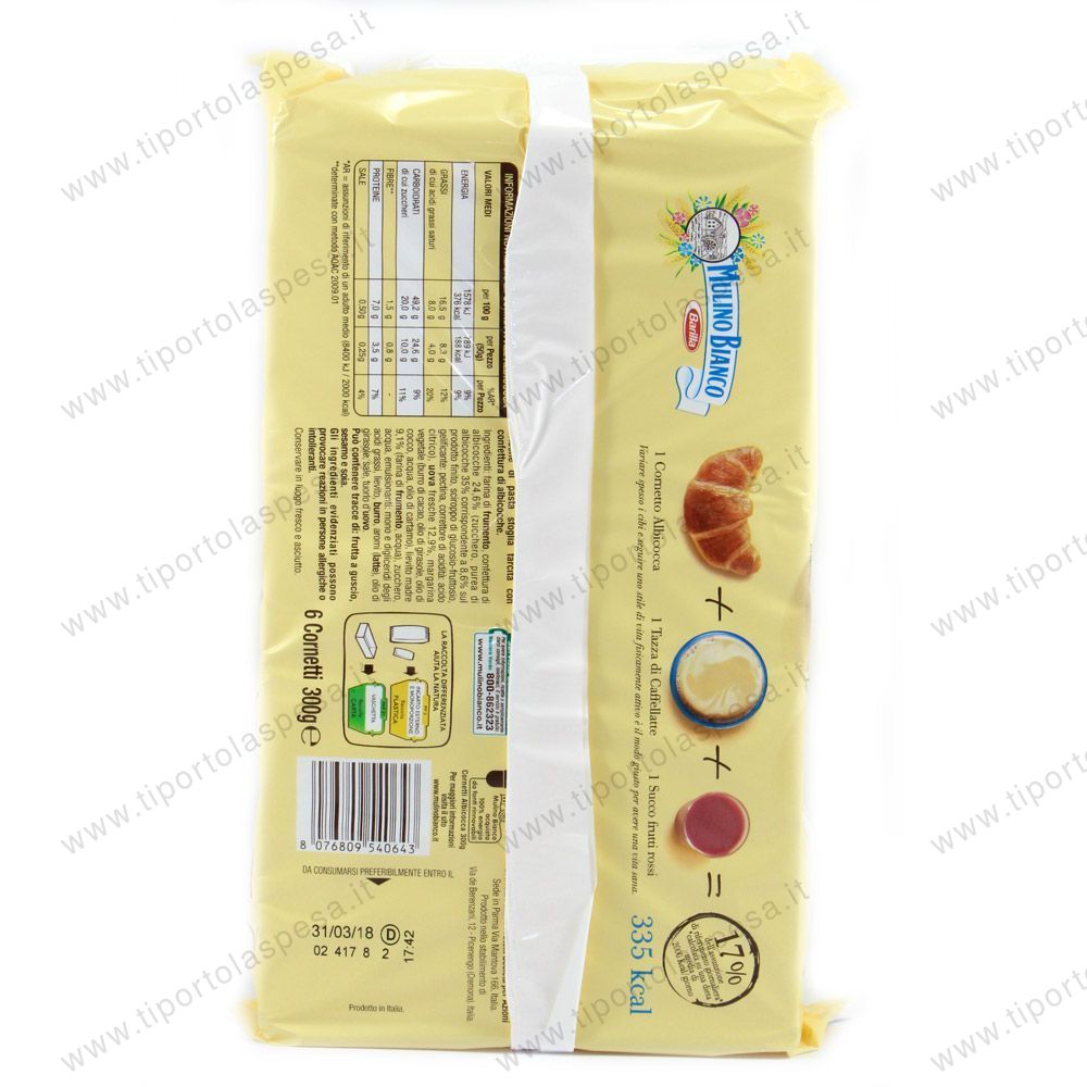Cornetti Albicocca Mulino Bianco Barilla x 6 - immagine 2