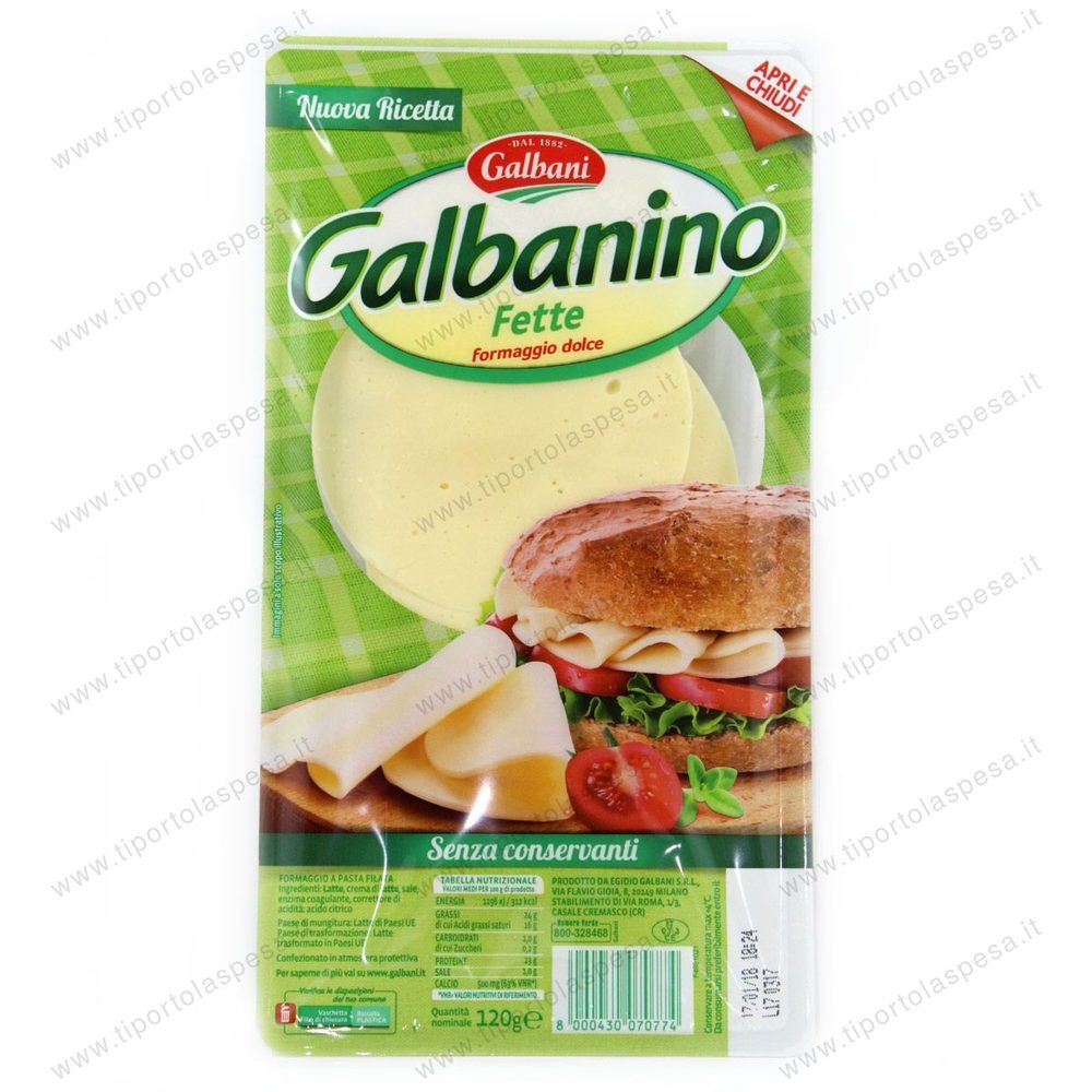 Formaggio dolce Galbanino Galbani a fette gr.120 