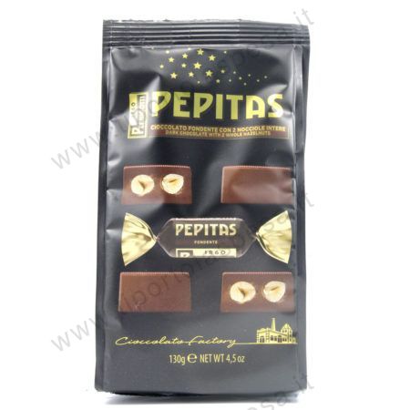 Torroncini pepitas cioccolato fondente nocciole Pernigotti gr.130