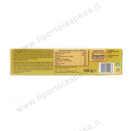 Torrone tartufone cioccolato al latte ciocco nocciole ripieno cereali Motta gr.150 - immagine 2