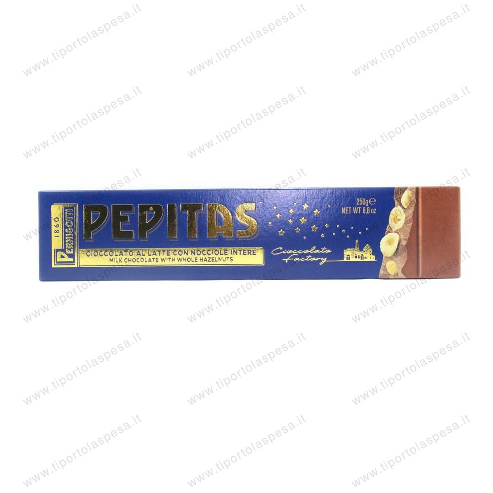 Torrone pepitas cioccolato al latte nocciole intere gr.250