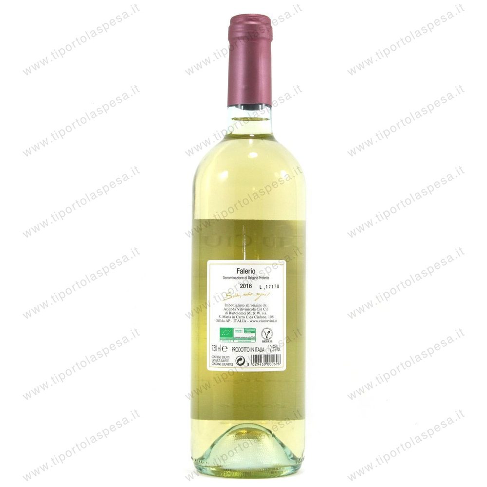Vino bianco Dop Falerio Bio Vegano cl.75 - immagine 2