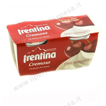Yogurt cremoso ciliegia pezzi Trentina gr.125 x 2